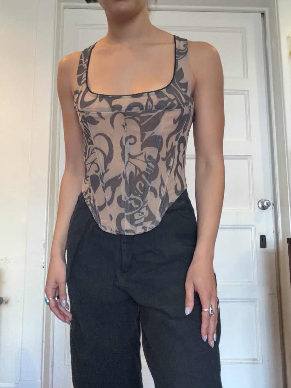 Tan/Brown MIAOU Corset NWT